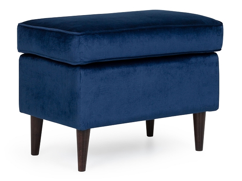 PODNÓŻEK RON VELVET GRANATOWY BLUVEL 86 / WENGE (P)