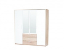 Szynaka - milo 02 szafa ubranowa 4-drzwiowa z 3 szufladami