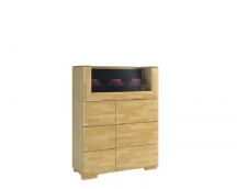 Mebin - Rossano Szafka barek 2D z blatem przeszklonym