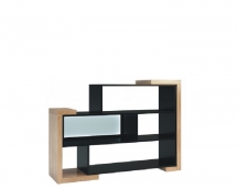 Mebin - Corino Regał wolnostojący niski z podśw. wnęki lewy