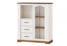 Szynaka - country - witryna niska 1-drzwiowa z 3 szufladami