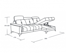 Vero - amareno - narożnik z funkcją spania oraz pojemnikiem 3RBI+1SWP