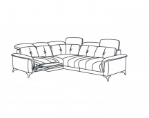 Vero - amareno -  narożnik z f. spania oraz elekt. f. relax 3RBI+X90K+1N0+1RPeL