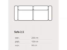 Feniks - Genesis - Sofa 2,5 bez funkcij