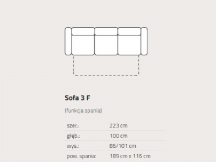 Feniks-Baggio sofa trzyosobowa z funkcją spania 