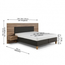 New Elegance - Łóżko z Wezgłowiem MALAGA