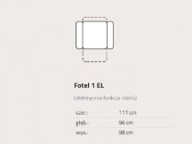 Feniks - Mozza - Fotel 1EL z relaksem elektrycznym