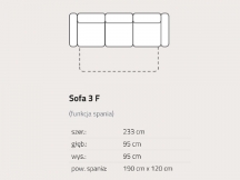 Feniks - Loft - Sofa 3F z funkcją spania