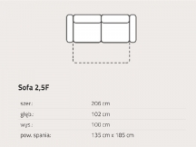 Feniks - Prestige - Sofa 2,5F z funkcją spania