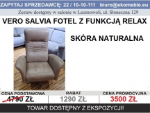 VERO FOTEL SALVIA Z FUNKCJĄ RELAX , SKÓRA NATURALNA