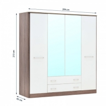 Stolwit - liverpool - szafa 4d2s drzwi otwierane