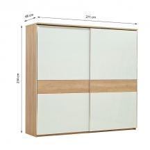 Stolwit - manhattan - szafa przesuwna 2,7 m z oświetleniem górnym