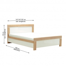 Stolwit - manhattan - łoże 180 z oświetleniem z pojemnikiem