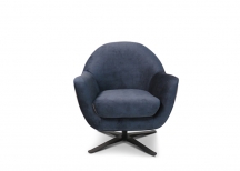 Bydgoskie Meble - Fotel Mira  z podstawą obrotową czarną..