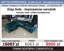 Etap Sofa - Impressione narożnik z funkcją relax i półką