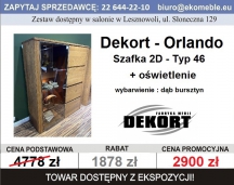 Dekort - Orlando T46 Szafka 2D z oświetleniem , dąb bursztyn