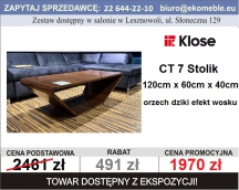 Klose - CT7 stolik kawowy, orzech dziki ef. wosku