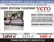 VERO ZESTAW TULIPANO FOTEL + SOFA Z FUNKCJĄ SPANIA