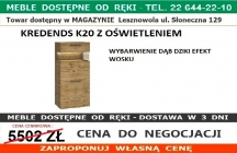 K20 9483-08 KREDENS WYS.2D1S Z OŚW.+ŚC.TYL. D.DZ.