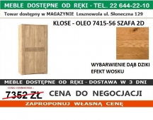 KLOSE OLEO 7415-56 Szafa 2D zamykana na klucz