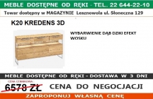 KLOSE - K20 2001-01 KREDENS 3D DĄB DZIKI EF. WOSKU/CZARNY