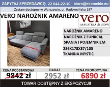 VERO - NAROŻNIK AMARENO Z FUNKCJĄ SPANIA I POJEMNIKIEM