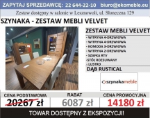 SZYNAKA MEBLE - ZESTAW VELVET
