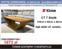 Klose - CT7 stolik kawowy, dąb dziki ef. wosku 