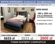 MINI MAXI, Łóżko bez poj. na pościel, pod materac 160 x 200,