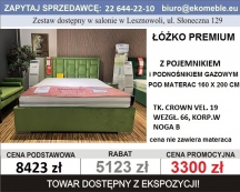 PREMIUM, Łóżko z pojenikiem na pościel, pod materac 160 x 200, 
