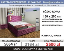 ROMA, Łóżko bez poj. na pościel, pod materac 160 x 200, 