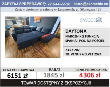 Sweet Sit- daytona narożnik 2(120)QFLW-OTM(4)SP z funkcją spania i pojemnikiem tk. ven.vel. 2924