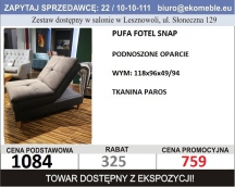 SWEET SIT - PUFA FOTEL SNAP, TK.PAROS