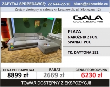 GALA - PLAZA - NAROŻNIK Z FUN. SPANIA I POJ. TK. DAYTONA 152