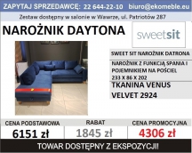 SWEET SIT - NAROŻNIK DAYTONA Z FUNKCJĄ SPANIA I POJEMNIKIEM