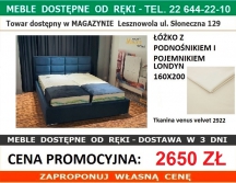 LONDYN ŁÓŻKO 160X200 VEN.VEL. 2922 Z POJEMNIKIEM NA POŚCIEL