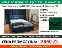 LONDYN ŁÓŻKO 160X200 VEN.VEL. 2941 Z POJEMNIKIEM NA POŚCIEL