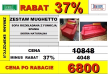 Vero Mughetto - zestaw (sofa z f.spania + fotel z f.relax)