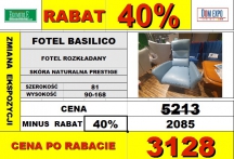 VERO - BASILICO - FOTEL Z FUN. RELAKS OBROTOWY + KIESZEŃ