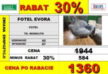Bydgoskie Meble - Evora Fotel podstawa metalowa, tk.monolith