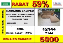 Rom - EKLIPSO - narożnik z fun. spania i pojemnikiem 