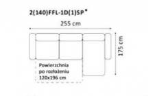 Nola - Narożnik -  2(140)FFL-1D(1)SP