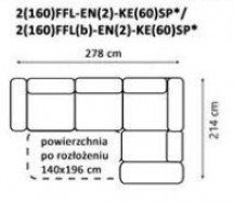 Gala - Olbia - Narożnik 2(160)FFL-EN(2)-KE(60)SP