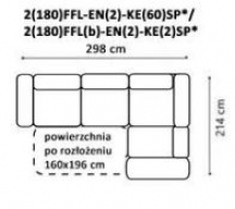 Gala - Olbia - Narożnik 2(180)FFL-EN(2)-KE(60)SP
