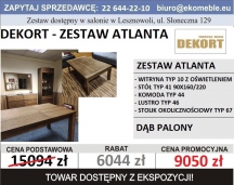DEKORT - ZESTAW ATLANTA DĄB PALONY