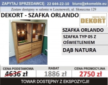 DEKORT - SZAFKA ORLANDO Z OŚWIETLENIEM DĄB NATURA