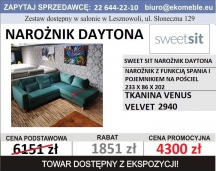 SWEET SIT - NAROŻNIK DAYTONA Z FUNKCJĄ SPANIA I POJEMNIKIEM