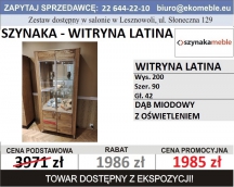 SZYNAKA MEBLE - WITRYNA LATINA 12 Z OŚWIETLENIEM
