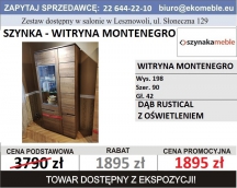 SZYNAKA MEBLE - WITRYNA MONTENEGRO 12 Z OŚWIETLENIEM