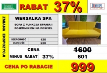 WERSALKA SPA Z  FUNKCJĄ SPANIA I POJEMNIKIEM